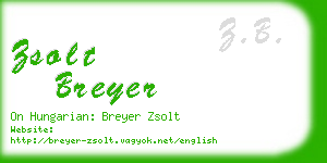 zsolt breyer business card